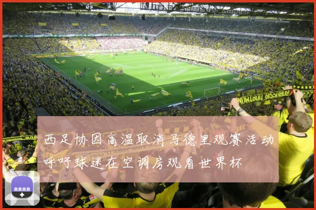 西足协因高温取消马德里观赛活动呼吁球迷在空调房观看世界杯